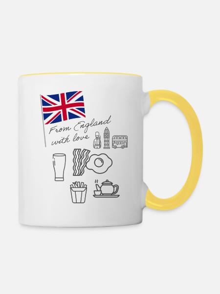 EXANGLIA - Tasse zweifarbig - Weiß/Gelb