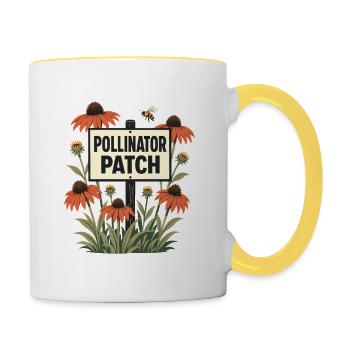Pollinator Patch Native Pollinator Garden Gardener - Contrasting Mug - white/yellow - Right