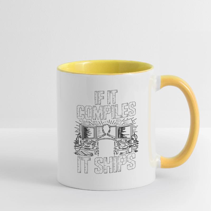 Game Developer If It Compiles It Gaming Programmer Tasse zweifarbig