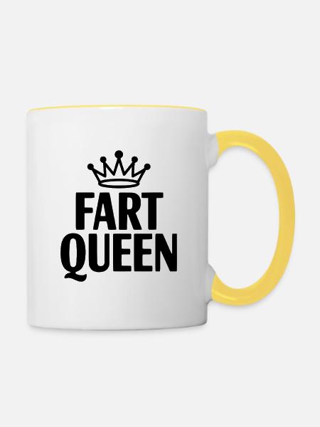 Furzkönigin - Tasse zweifarbig - Weiß/Gelb