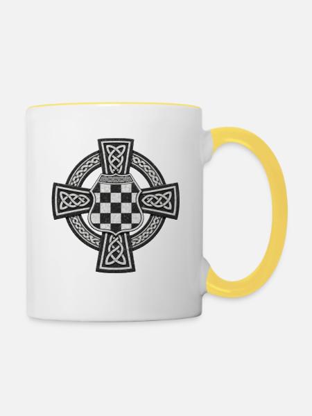 Herceg Bosna - Tasse zweifarbig - Weiß/Gelb