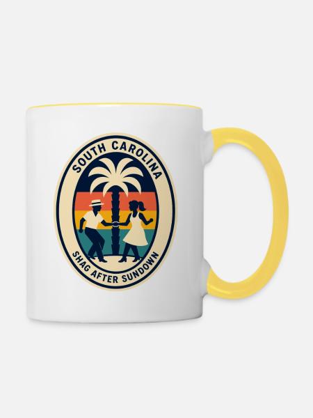Südkarolina Shag nach Sundown - Tasse zweifarbig - Weiß/Gelb