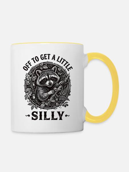 Off To Get A Little Silly - Tasse zweifarbig - Weiß/Gelb