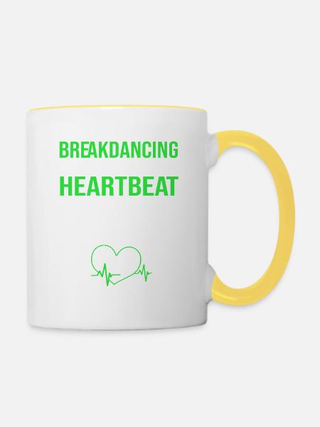 Breakdance - Tasse zweifarbig - Weiß/Gelb