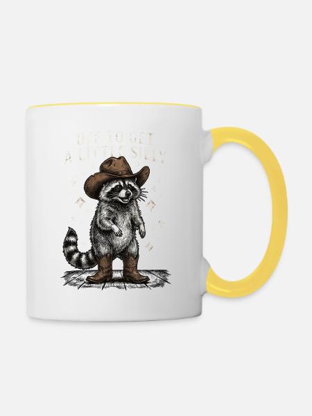 Off To Get A Little Silly - Tasse zweifarbig - Weiß/Gelb