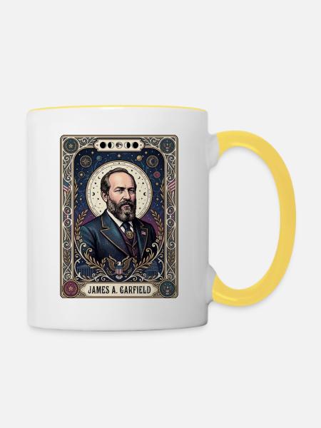 James A Tarotkarte - Tasse zweifarbig - Weiß/Gelb