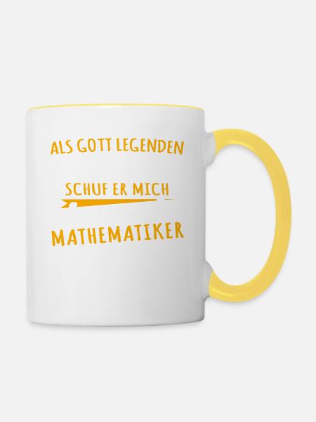 Mathematiker - Tasse zweifarbig - Weiß/Gelb