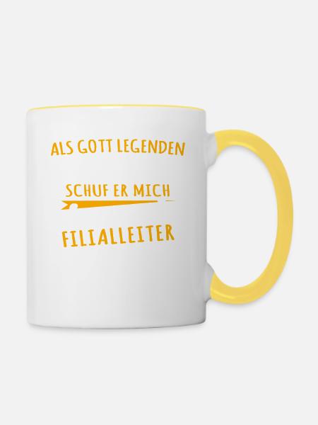 Filialleiter - Tasse zweifarbig - Weiß/Gelb