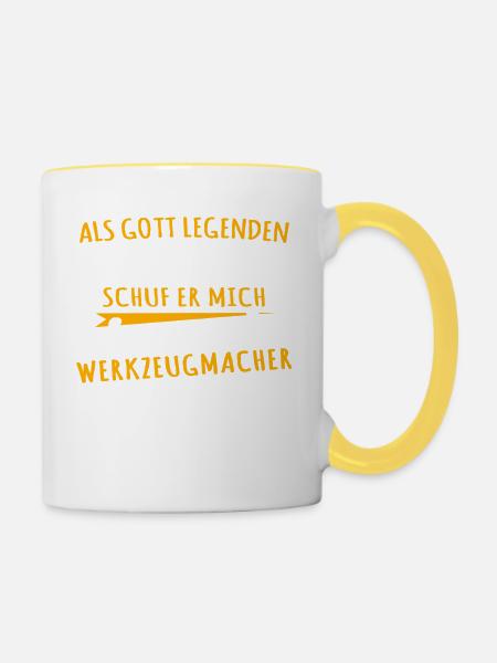 Werkzeugmacher - Tasse zweifarbig - Weiß/Gelb