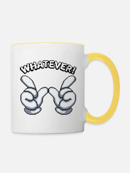 Wie auch immer! - Tasse zweifarbig - Weiß/Gelb