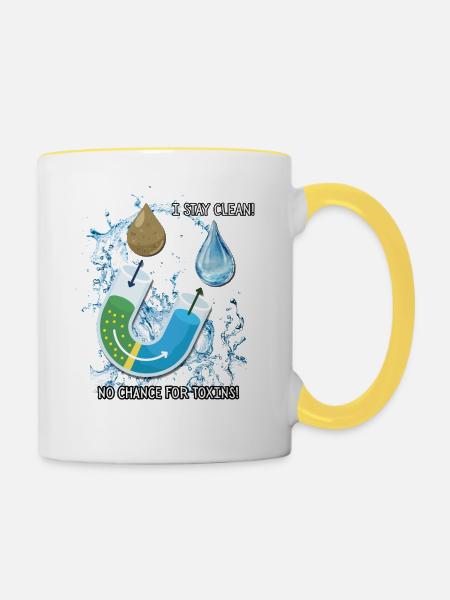 Osmose Fanshirt - Tasse zweifarbig - Weiß/Gelb