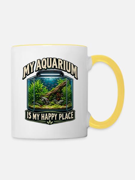 My Aquarium - Tasse zweifarbig - Weiß/Gelb