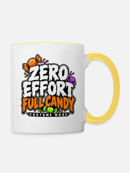 Zero Effort Full Candy Mode - Tasse zweifarbig - Weiß/Gelb