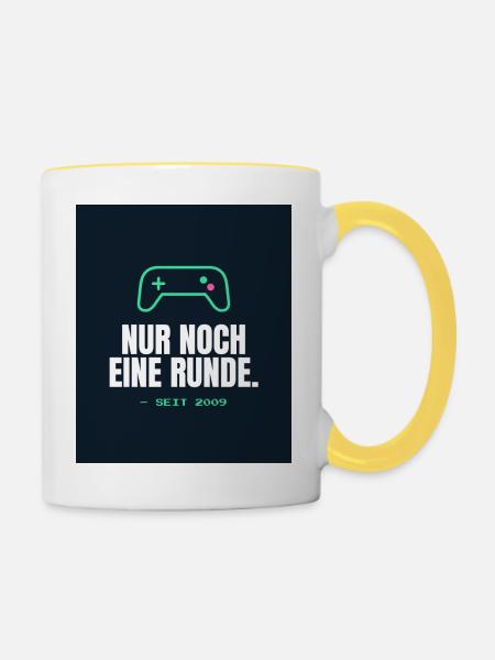 Gamer - Tasse zweifarbig - Weiß/Gelb