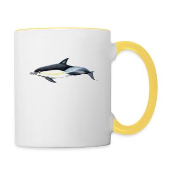 Common dolphin - Common dolphin - Common dolphin - Contrasting Mug - white/yellow - Right