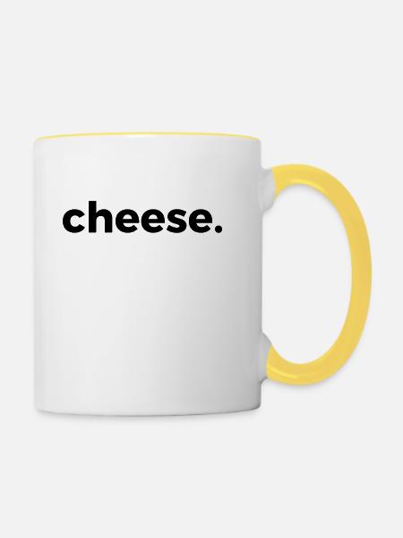 cheese - Tasse zweifarbig - Weiß/Gelb