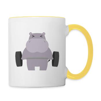 Hippo - Contrasting Mug - white/yellow - Right