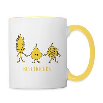 Craft Beer Hops - Hobby Brewer Malt Craft Beer - Contrasting Mug - white/yellow - Right