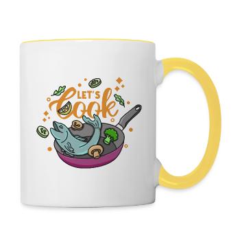 Let’s Cook - Contrasting Mug - white/yellow - Right