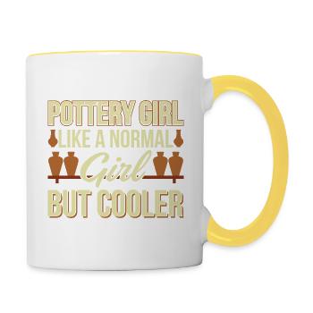 make pottery - Contrasting Mug - white/yellow - Right