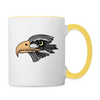 Weißkopfseeadler - Tasse zweifarbig - Weiß/Gelb - Rechts