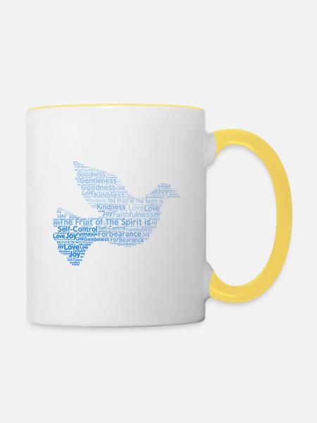 Die Frucht des Geistes - Tasse zweifarbig - Weiß/Gelb