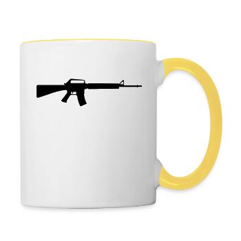 Machine Gun - Contrasting Mug - white/yellow - Right