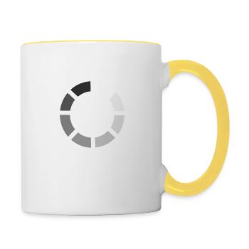 Je pense intelligent ou intelligent poison - Mug contrasté - blanc/jaune - Droite