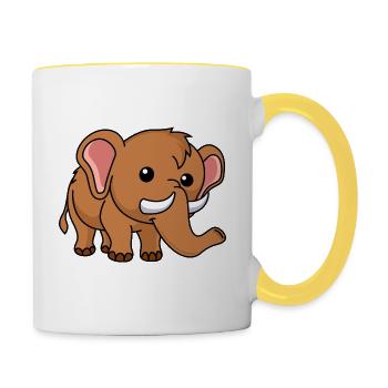 Mammut Comic Tier - Tasse zweifarbig - Weiß/Gelb - Rechts