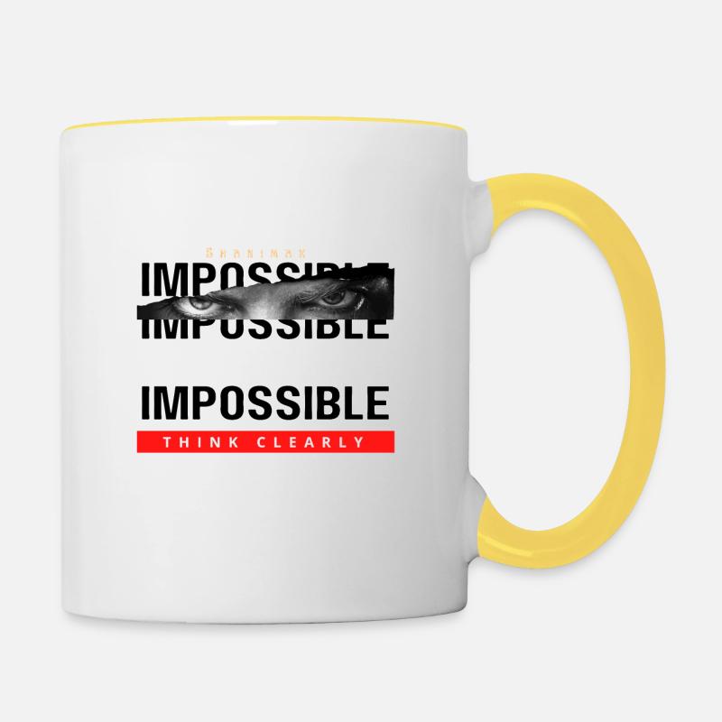 Shanimax Impossible - Mug contrasté - blanc/jaune
