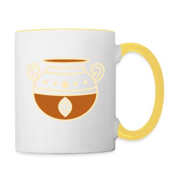 Pottery - Contrasting Mug - white/yellow - Right