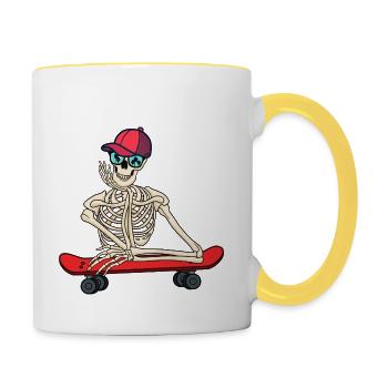 Skeleton - Contrasting Mug - white/yellow - Right