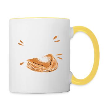Vive la Chandeleur - Mug contrasté - blanc/jaune - Droite