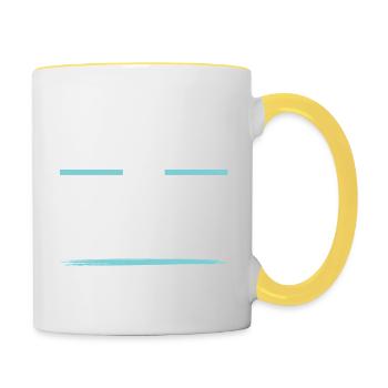 Équipe de volley-ball - Mug contrasté - blanc/jaune - Droite