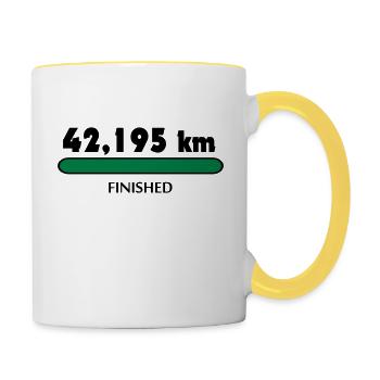 Marathon Finisher - Contrasting Mug - white/yellow - Right