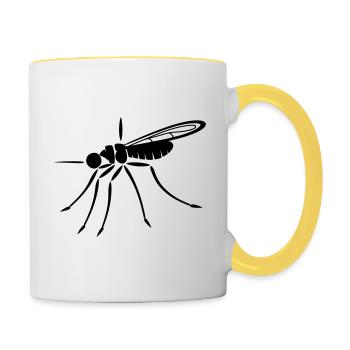 moustique - Mug contrasté - blanc/jaune - Droite