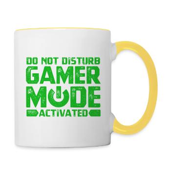 Do Not Disturb - Gamer Mode Activated - Contrasting Mug - white/yellow - Right