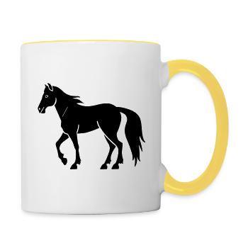 Horse - Contrasting Mug - white/yellow - Right