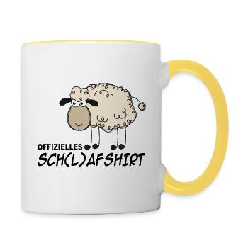 Offizielles (l)afshirt - Tasse zweifarbig - Weiß/Gelb - Rechts
