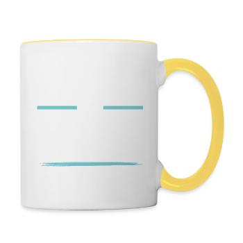 Équipe de musculation - Mug contrasté - blanc/jaune - Droite