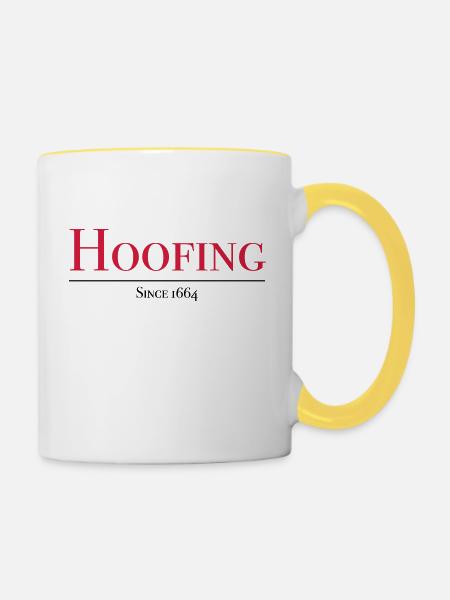 Hufung seit 1664 - Tasse zweifarbig - Weiß/Gelb