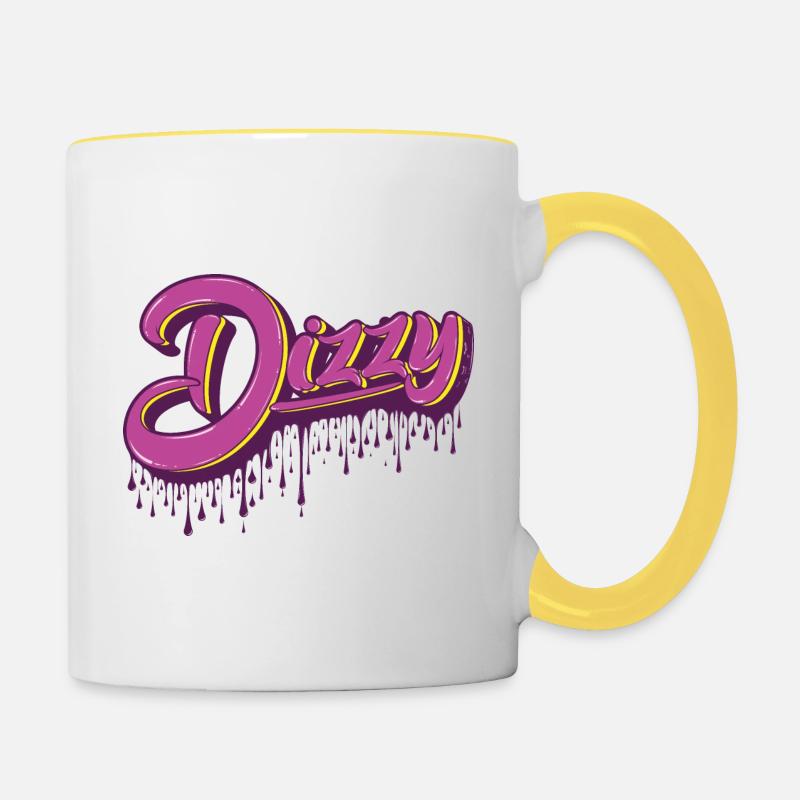 dizzy - Contrasting Mug - white/yellow