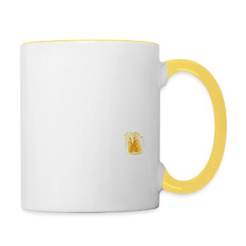 Tischtennis Ping Pong - Mug contrasté - blanc/jaune - Droite