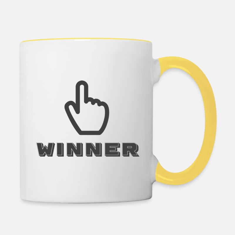 Winner - Contrasting Mug - white/yellow