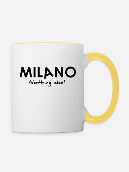 milan nichts anderes - Tasse zweifarbig - Weiß/Gelb