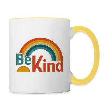 be kind - Contrasting Mug - white/yellow - Right