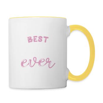 Hebamme Geburtshelfer - Tasse zweifarbig - Weiß/Gelb - Rechts