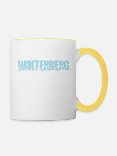 WINTERBERG - Tasse zweifarbig - Weiß/Gelb