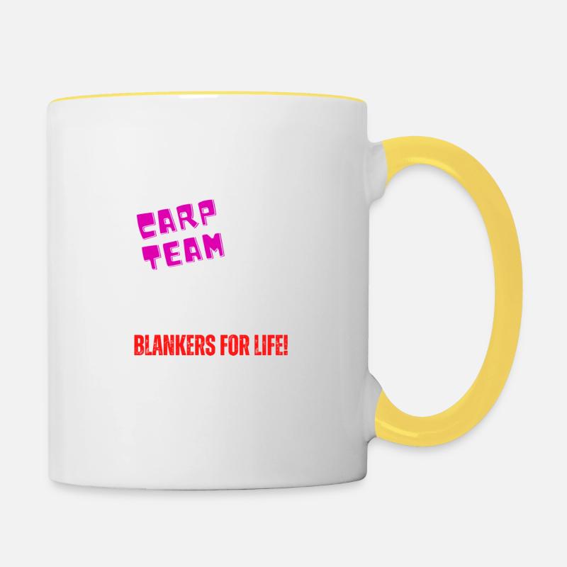 Équipe de carpes NO CATCH - Mug contrasté - blanc/jaune