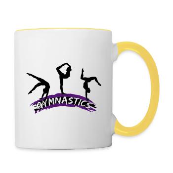 Gymnastics, Gymnast - Gymnastics - Contrasting Mug - white/yellow - Right